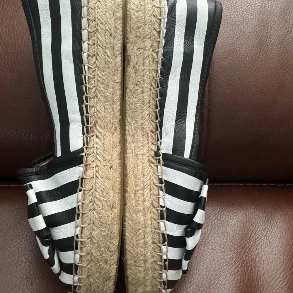 Kate Spade Black and White Espadrille Shoes